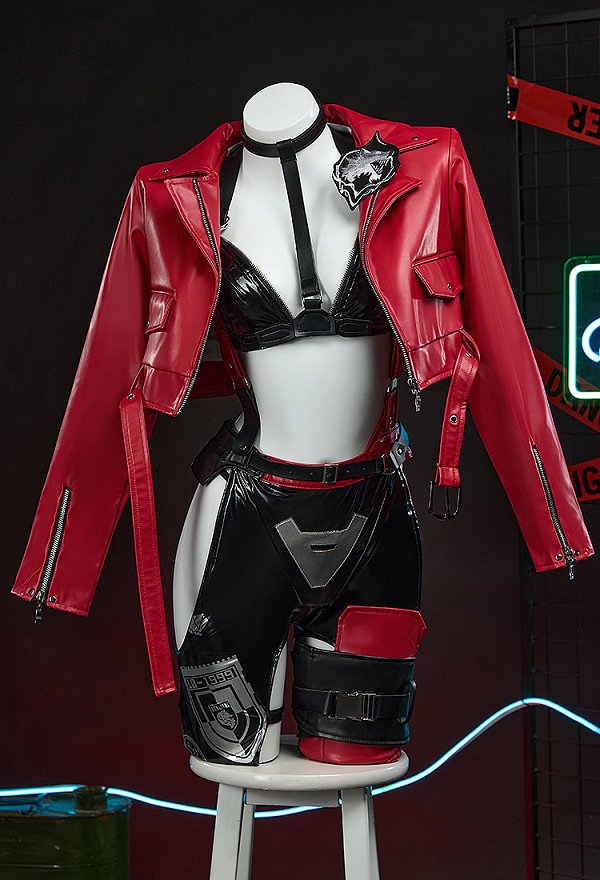 Goddess of Victory: Nikke Red Hood Cosplay Kostüm Oberteil Hose mit Jacke