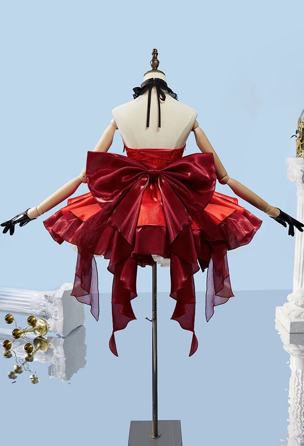 Diosa de la Victoria: Nikke Cosplay Disfraz Vestido Rojo con Guantes Medias Diosa de la Victoria: Nikke Cosplay Disfraz Vestido Rojo con Guantes Medias