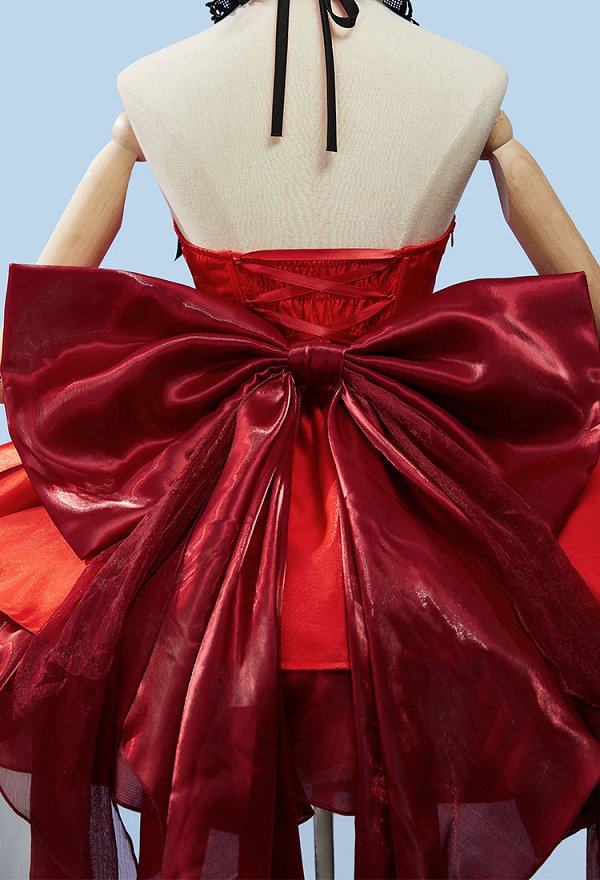 Diosa de la Victoria: Nikke Cosplay Disfraz Vestido Rojo con Guantes Medias Diosa de la Victoria: Nikke Cosplay Disfraz Vestido Rojo con Guantes Medias