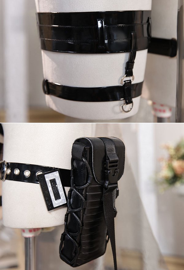 Goddess of Victory: Nikke Mihara Bonding Chain Cosplay Costume Top and Thong with Train and Whip