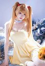 Anime Girl Cosplay Costume Amarillo Vestido con Gargantilla