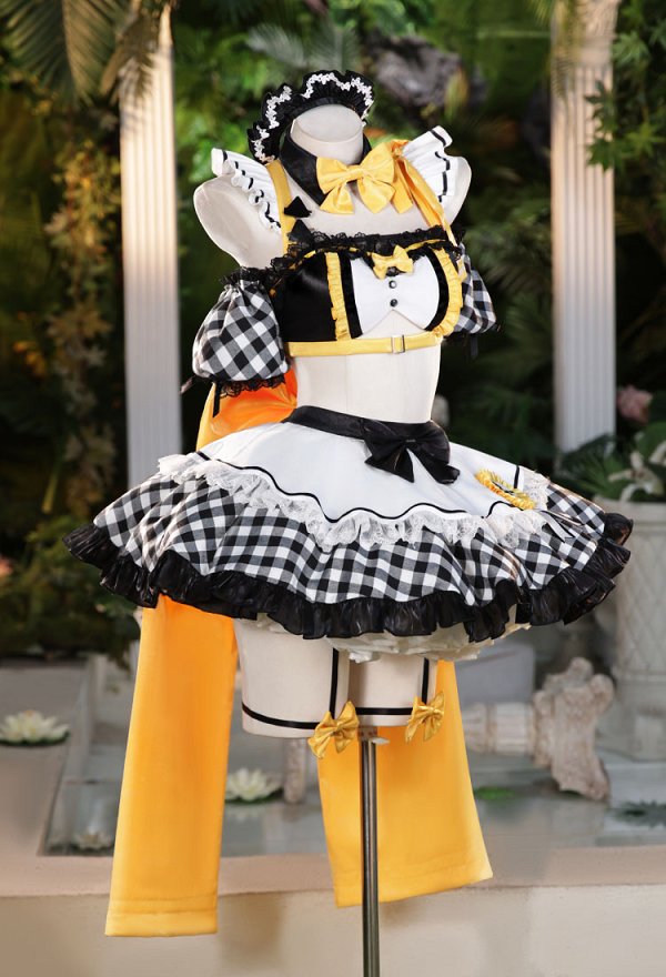 Goddess of Victory: Nikke Modernia Maid Outfit Cosplay Costume Top and Skirt with Hair bow and Collar
