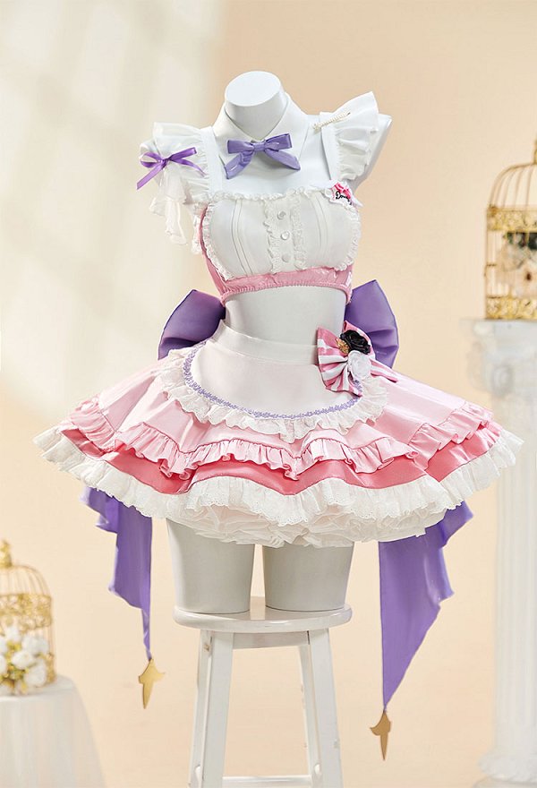 Goddess of Victory: Nikke Dorothy Maid Outfit Cosplay Costume Top and Skirt with Headband and Collar