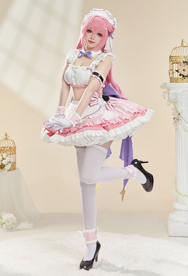 Goddess of Victory: Nikke Dorothy Maid Outfit Cosplay Costume Top and Skirt with Headband and Collar