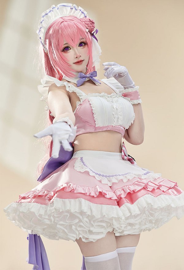 Goddess of Victory: Nikke Dorothy Maid Outfit Cosplay Costume Top and Skirt with Headband and Collar