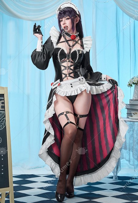 Nikke Mihara Cosplay Body con delantal y cinta para el pelo