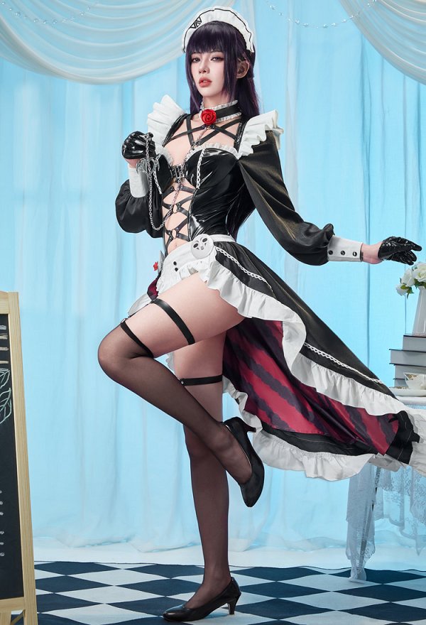 Nikke Mihara Cosplay Body con delantal y cinta para el pelo Nikke Mihara Cosplay Body con delantal y cinta para el pelo