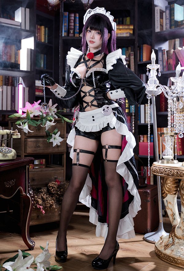 Nikke Mihara Cosplay Body con delantal y cinta para el pelo Nikke Mihara Cosplay Body con delantal y cinta para el pelo