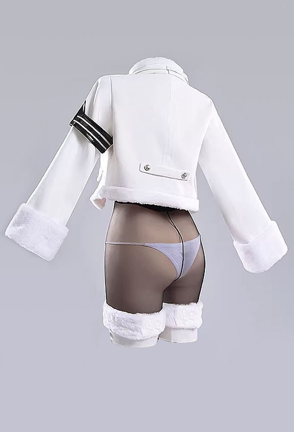 Goddess of Victory Nikke Blanc Cosplay Top y medias con ropa interior y gorro Goddess of Victory Nikke Blanc Cosplay Top y medias con ropa interior y gorro