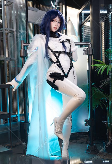 Diosa de la Victoria Nikke Hua Pi Disfraz de Cosplay Bodysuit con Abrigo y Máscara