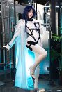 Goddess of Victory: Nikke Hua Pi Cosplay Costume Bodysuit with Coat and Mask