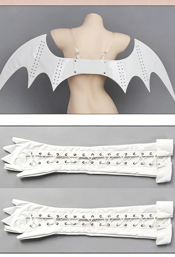Déesse de la Victoire Costume de cosplay Nikke Blanc White Devil body avec ailes et bandeau Déesse de la Victoire Costume de cosplay Nikke Blanc White Devil body avec ailes et bandeau