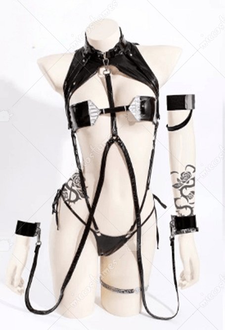 Goddess of Victory: Nikke Rosanna Swimsuit Bodysuit with Crop Top and Hair Clip