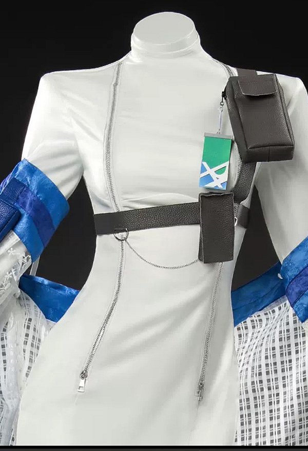 Goddess of Victory: Nikke Arcana Cosplay Costume Dress Shawl with Belt Set and Pouches