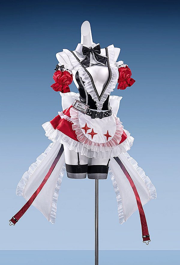 Disfraz de Cosplay de Conjunto de Doncella de Goddess of Victory: Nikke Rapi con Top y Falda con Mangas y Diadema