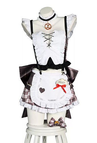 Goddess of Victory: Nikke Bready Maid Outfit Disfraz de cosplay top y falda con delantal y lazo trasero