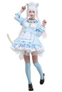 NEKOPARA Vol. 4 Vanilla Maid Kleid Katzenmädchen Cosplay Kostüm