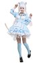 Nekopara Vol. 4 Vanilla Catgirl Cosplay Costume Chest Open Maid Dress Ruffled Round Collar Long Sleeve Full Set with Ears Hairband Choker Tail