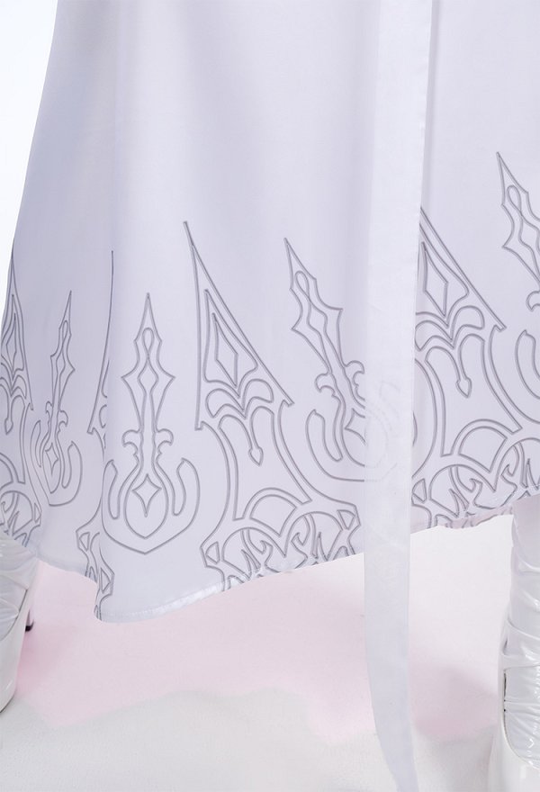 N Automata Costume de Cosplay Commander White Ensemble de Robe Blanche et Couvre-jambes