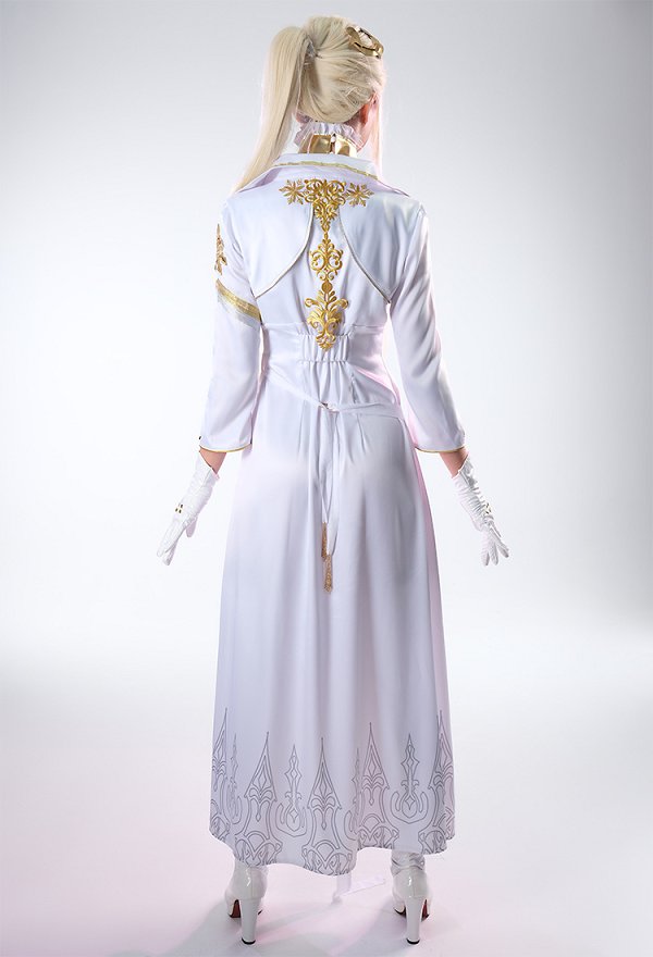 N Automata Costume de Cosplay Commander White Ensemble de Robe Blanche et Couvre-jambes