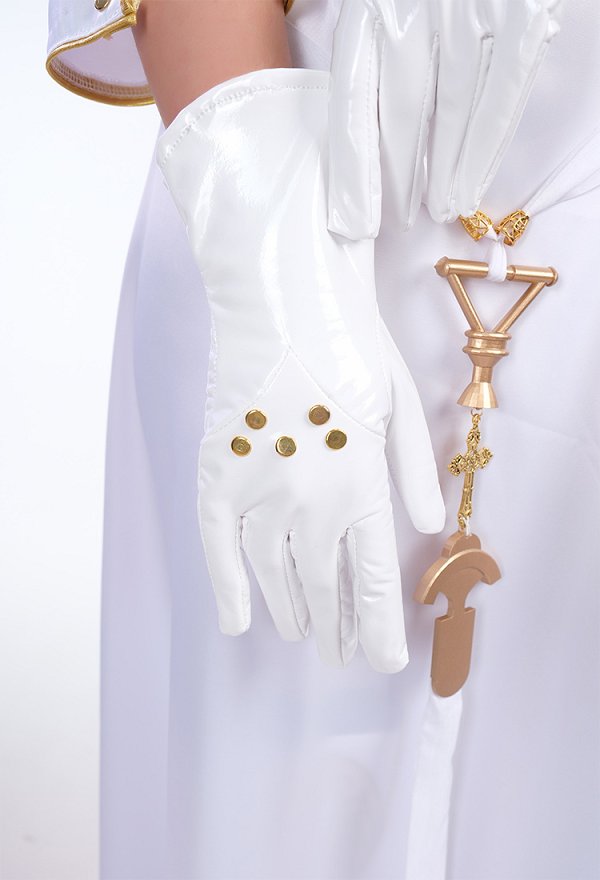 N Automata Costume de Cosplay Commander White Ensemble de Robe Blanche et Couvre-jambes