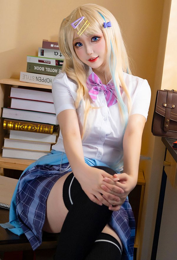 You Were Experienced, I Was Not: Our Dating Story Costume de Cosplay Luna Shirakawa Ensemble D'uniforme Scolaire You Were Experienced, I Was Not: Our Dating Story Costume de Cosplay Luna Shirakawa Ensemble D'uniforme Scolaire