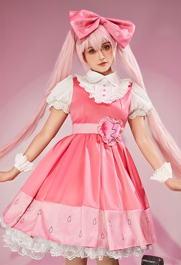 OMORI Sweetheart Cosplay Costume Princess Style Dress with Belt and Crinoline OMORI Sweetheart Cosplay Costume Princess Style Dress with Belt and Crinoline
