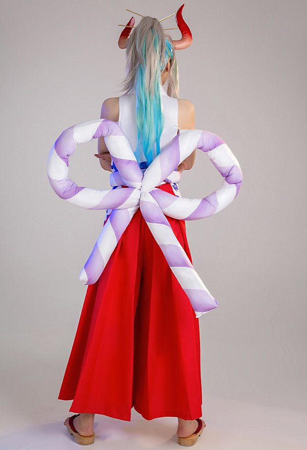 One Piece Yamato Vest and Pants Set Cosplay Costume with Waist Rope and Headdress One Piece Yamato Vest and Pants Set Cosplay Costume with Waist Rope and Headdress