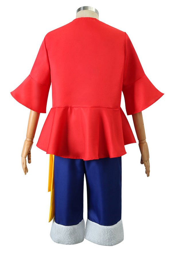 One Piece Costume de Cosplay Monkey D Luffy Ensemble Haut et Short One Piece Costume de Cosplay Monkey D Luffy Ensemble Haut et Short