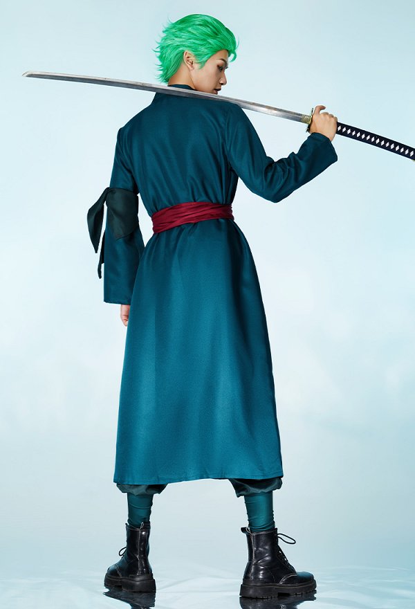 One Piece Roronoa Zoro Cosplay Costume Uniforme de Verde