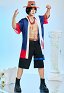 Portgas D· Ace Costume de Cosplay One Piece Ensemble Haut Kimono et Short