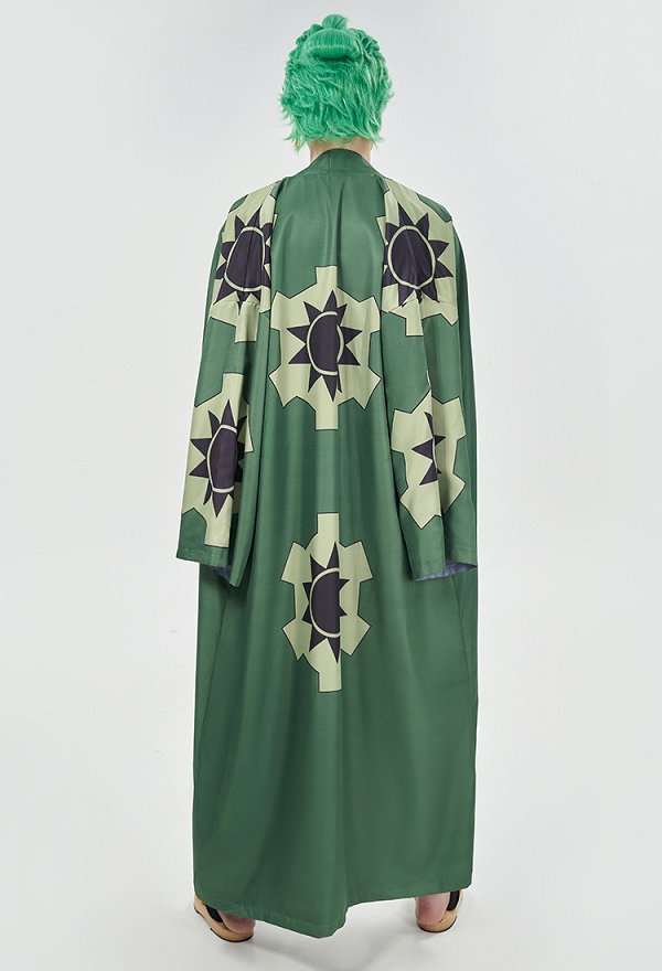 OP Zoro Cosplay Costume Kimono Robe and Belt with Earrings