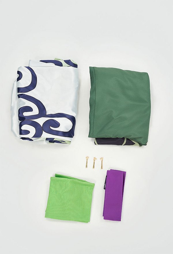 OP Zoro Cosplay Costume Kimono Robe and Belt with Earrings