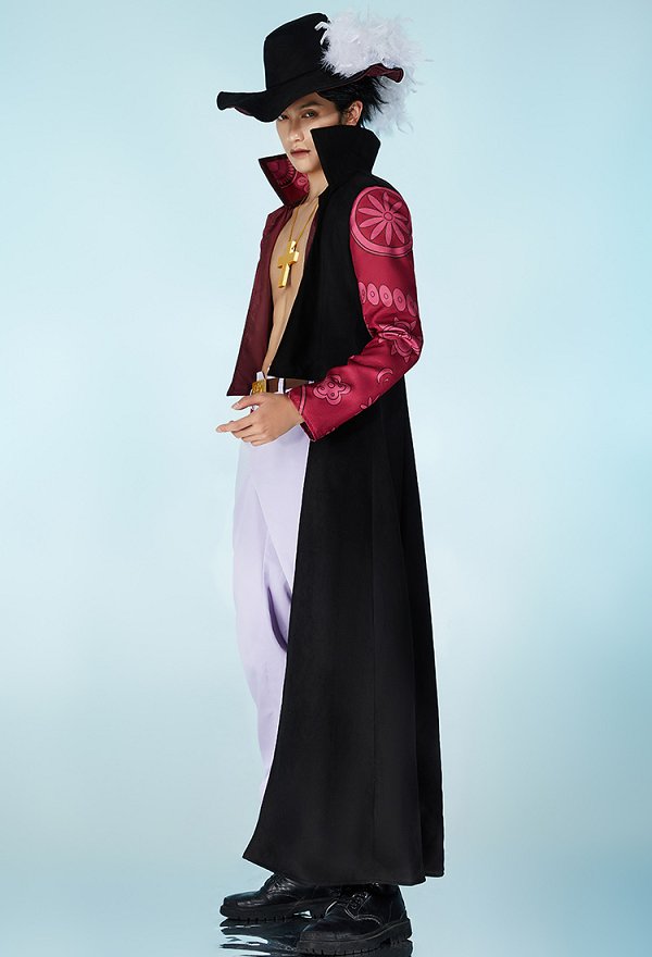 OP Hawk Eyes Costume de Cosplay Veste et Pantalon avec Ceinture et Chapeau
