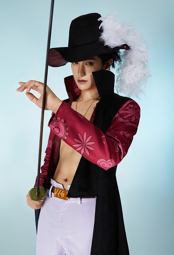 OP Hawk Eyes Costume de Cosplay Veste et Pantalon avec Ceinture et Chapeau