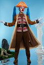OP Buggy Cosplay Costume Long Coat and Vest with Trousers and Gloves