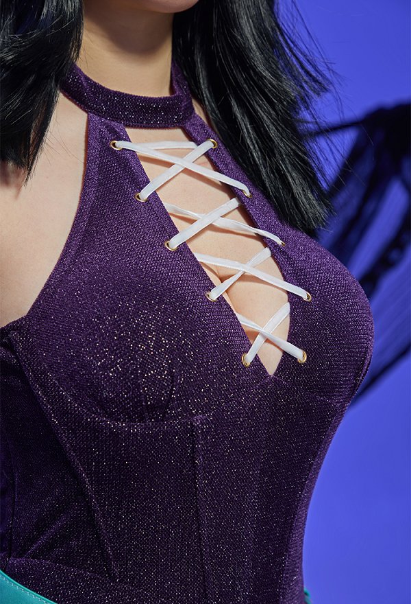 OP Nico Robin Derivative Winterkleid Weihnachtskostüm Neckholder-Fischschwanzkleid mit Schal und Mütze OP Nico Robin Derivative Winterkleid Weihnachtskostüm Neckholder-Fischschwanzkleid mit Schal und Mütze