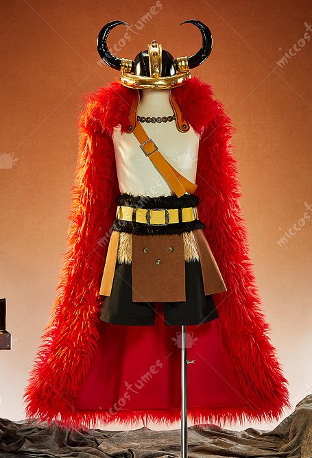 Traje de cosplay de OP Luffy Elbaf Arc con capa falda pantalones y sombrero