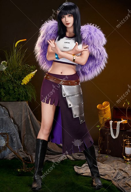Vestimenta de cosplay de Nico Robin Elbaf Arc de OP con mini falda y capa