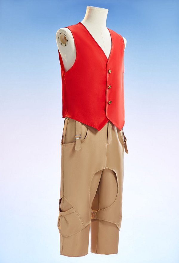 OP Luffy Cosplay Conjunto de Chaleco y pantalones OP Luffy Cosplay Conjunto de Chaleco y pantalones