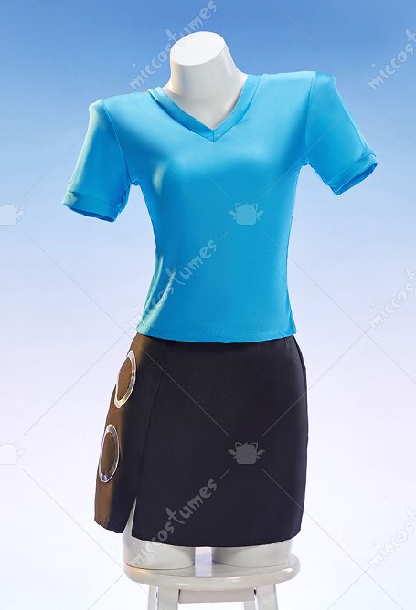 OP Nami Cosplay Top y falda de traje azul
