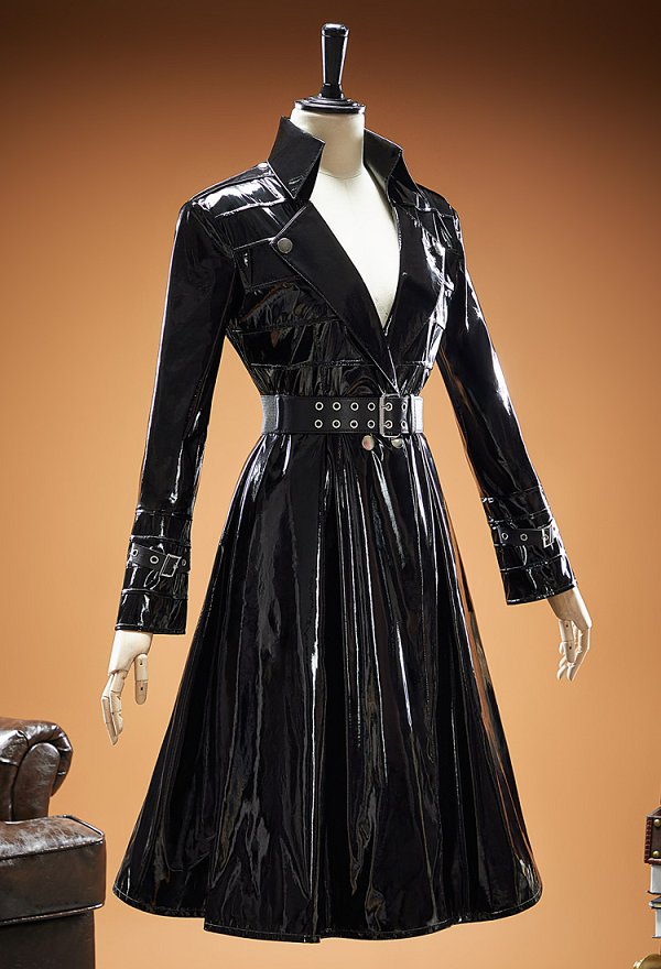 OP Nico Robin Live-action Movie Ver Cosplay Costume Coat with Belt and Socks