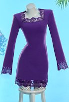 Longer Ver OP Robin Cosplay Costume Long Sleeves Square-neck Lace Dress Longer Ver OP Robin Cosplay Costume Long Sleeves Square-neck Lace Dress
