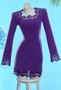 Longer Ver OP Robin Cosplay Costume Long Sleeves Square-neck Lace Dress