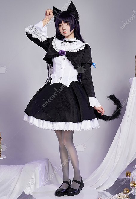 Ruri Gokou Oreimo Cosplay Kawaii Lolita Rock Top Hemd Strumpfhose Cosplay Kostüm