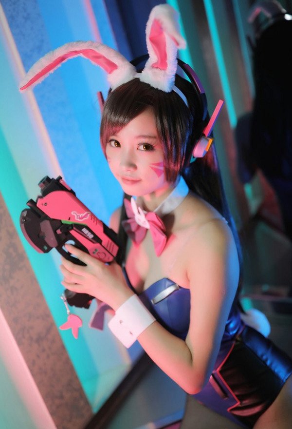 OW Dva Hana Song Bunny Girl Lencería de Cosplay
