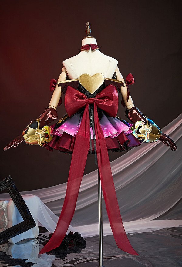 OW Juno Cosplay Costume Black Ver Heart of Hope Skin Top and Skirt with Pantyhose Wing