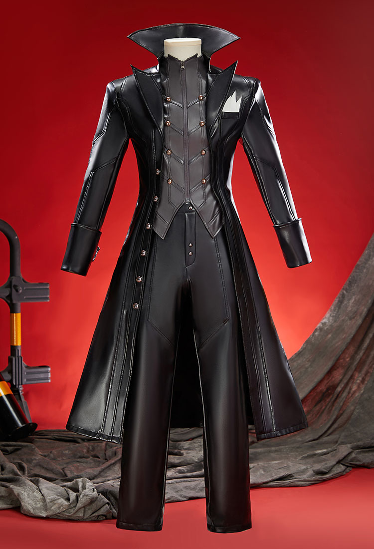 Premium Edition P3/P5 Joker Cosplay Kostüm Mantel mit Hose Handschuhen und Augenmaske