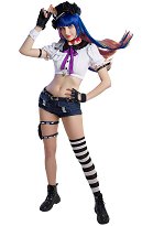Stockings Polizistin Cosplay Panty Stocking with Garterbelt Hut Top Hosen Socken Cosplay Kostüm Stockings Polizistin Cosplay Panty Stocking with Garterbelt Hut Top Hosen Socken Cosplay Kostüm