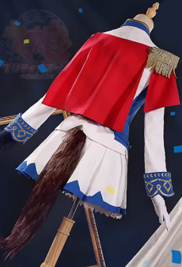 Uma Musume Pretty Derby Tokai Teio Cosplay Costume Coat and Pleated Skirt with Shawl and Gloves
